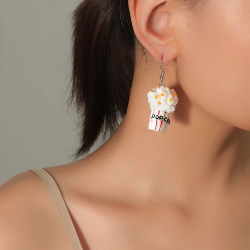 Popcorn charm earrings